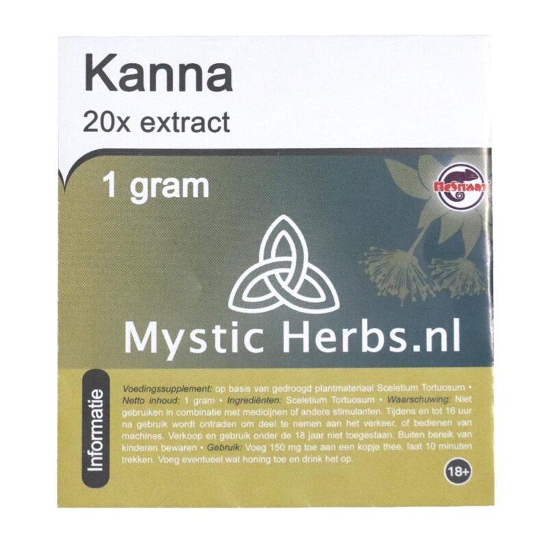 Kanna 20x extract 1 gram verpakking
