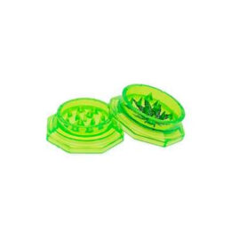Buy Plastic Grinder 'Leaf' - Mixed Colours - 53mm, 2 parts in Europe