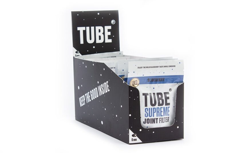 Tube supreme joint filter blueberry display