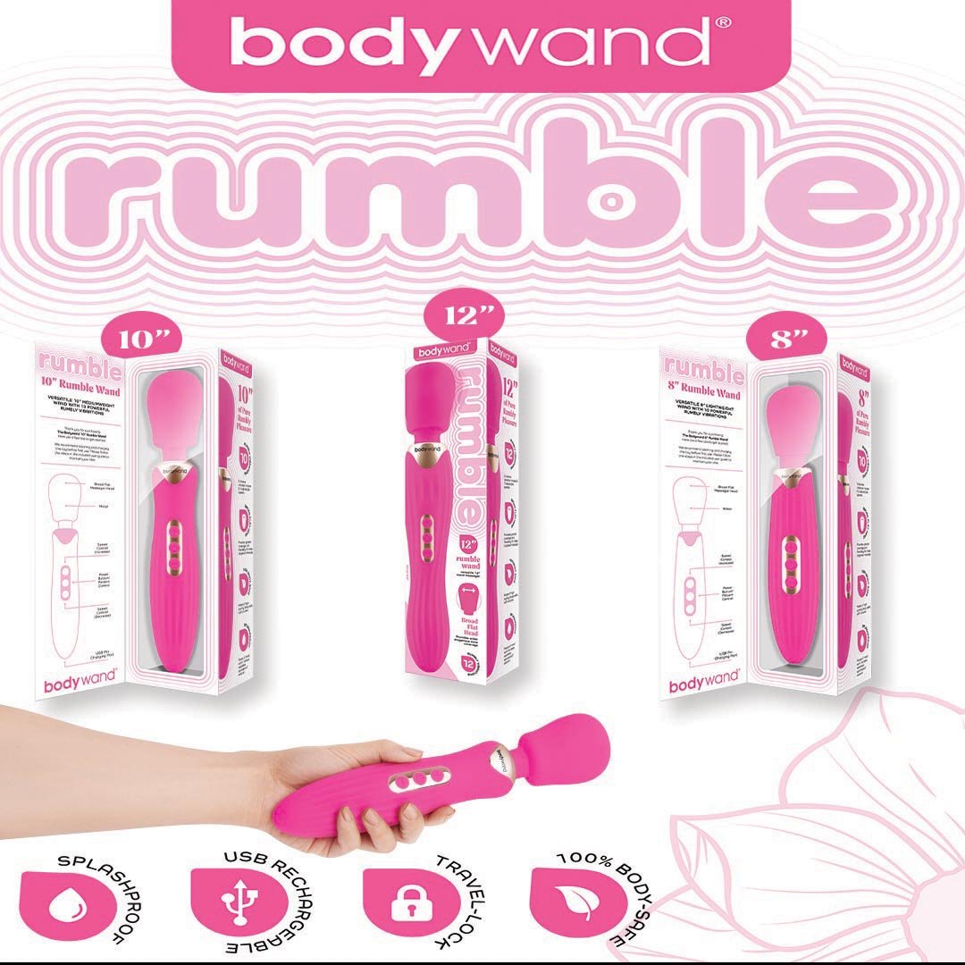 Rumble Wand 8 Inch Hot Pink